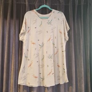 Lucky Brand 2x Tee in Flamingo print